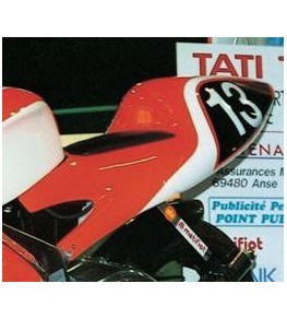 Selle monoplace en assise fermée Aprilia 125 RS 1996-1998 peinte et montée