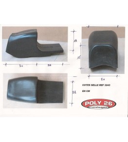 Selle/Coque arrière mono RCB dimensions