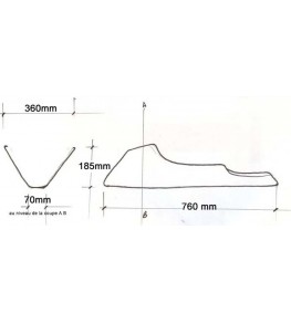 Sabot moteur long VTR 1000 dimensions et côtes