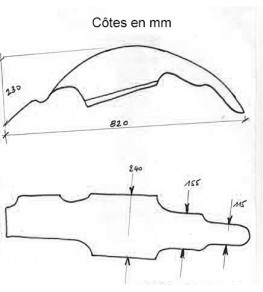 Garde boue arrière Manx côtes et dimensions