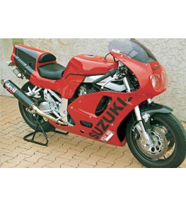 Carénage double optiques en 2 parties 750 GSXR 1992-93 vue sur moto complète