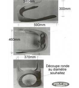 Tête de fourche seule Velocette 500 Thruxton côtes et dimensions