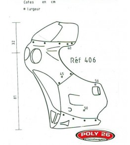 Carénage Sport 406 en 4 parties dimensions