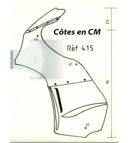 Carénage Semi Tourisme 415 en 3 parties dimensions