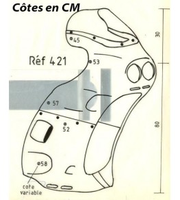 Carénage Semi Tourisme 421 en 3 parties dimensions