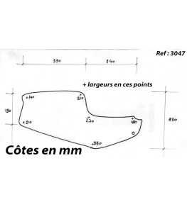 Selle / coque arrière mono TRX dimensions