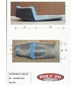 Selle/Coque arrière mono M51 dimensions