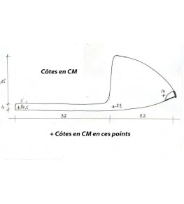 Selle/Coque arrière mono 309 dimensions