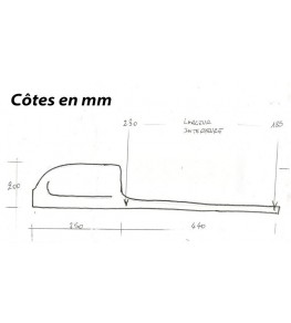 Selle/Coque arrière mono Guzzi dimensions