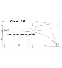 Selle/Coque arrière mono Dresda Réplica dimensions