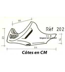 Sabot moteur modèle 202 dimensions