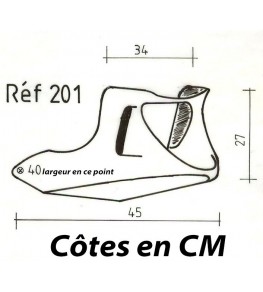 Sabot moteur modèle 201 dimensions