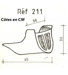 Sabot moteur modèle 211 dimensions