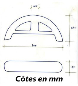 Garde boue avant Rétro TRX dimensions