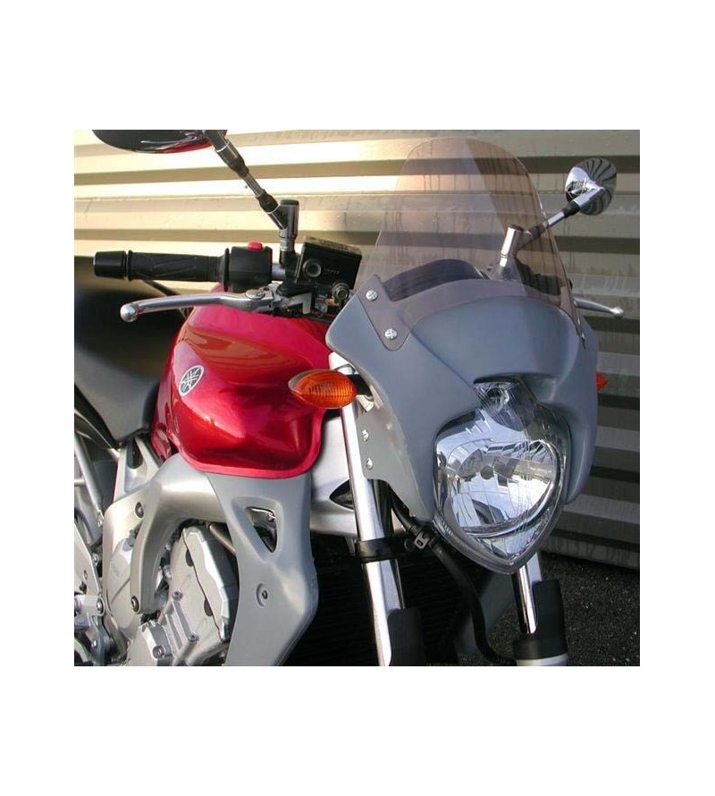Bulle Moto Polycarbonate Noire Pour Yamaha Fazer 600 FZ6-S RJ14 (2007-2015) - Look Sportif - Montage Facile Sans Modification