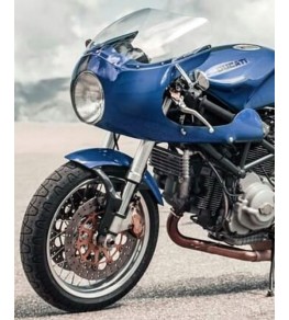 Tête de fourche Rétro TRX montage sur Ducati Monster