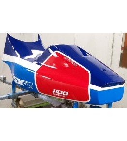 Coque arrière monoplace 750 GSXR 90-91 et 1100 89-90 Endurance Réplica 90 Peinte profil gauche