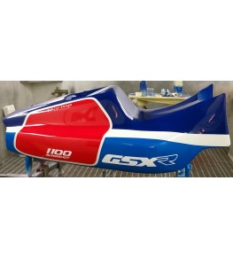 Coque arrière monoplace 750 GSXR 90-91 et 1100 89-90 Endurance Réplica 90 Peinte profil droit