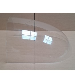 Bulle incolore sur mesure longueur au choix modèle 2 vue de profil