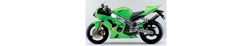 Carénages en stratifié polyester pour Kawasaki ZX6R de 2003 à 2004, carénage en 2 parties