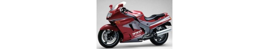 Carénages en stratifié polyester pour Kawasaki ZZR 1100 de 1990 à 1992, carénage en 3 parties avec découpe de phare 