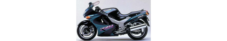 Carénages en stratifié polyester pour Kawasaki ZZR 1100 carénage en 3 parties avec découpe de phare 