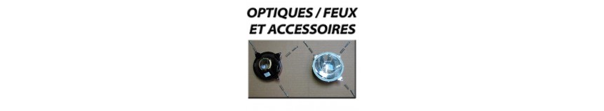 Optiques / Feux et accessoires POLY 26, optiques en diamètre 120 ou 135mm avec vis et ressorts de réglageS